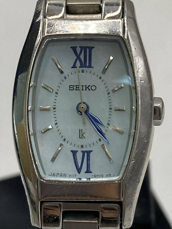 #12265 SEIKO セイコー ルキア V117-0DK0 腕時計 レディース ブルーシェル 青 動作未確認