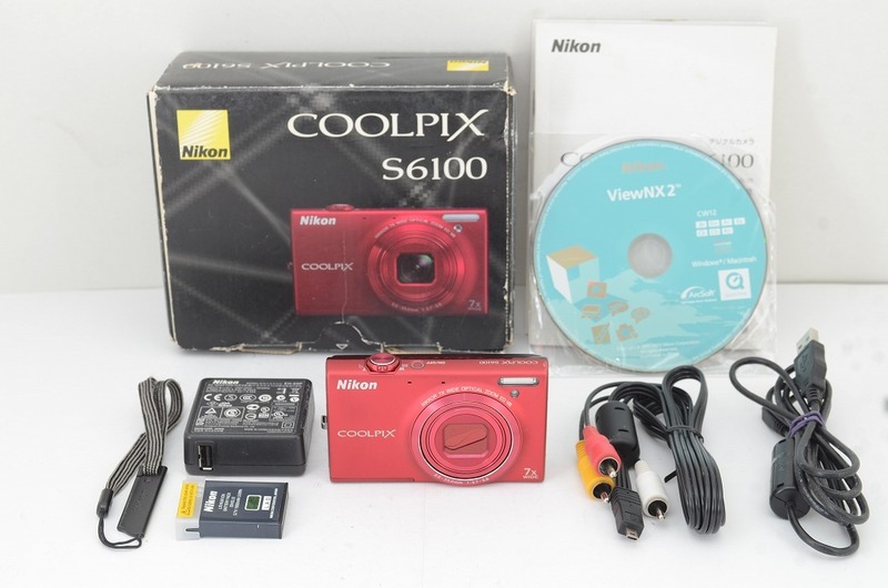 【適格請求書発行】良品 Nikon ニコン COOLPIX S6100 コンパクトデジタルカメラ レッド 元箱付【アルプスカメラ】240416f