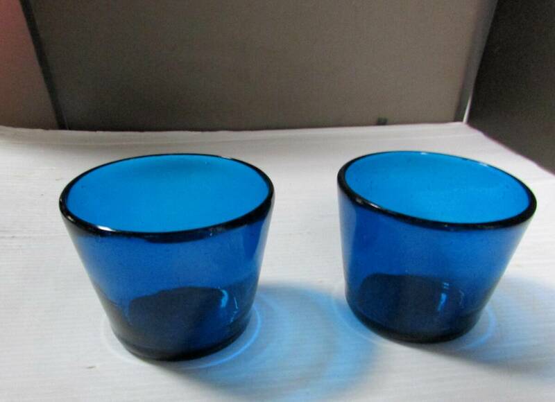 コバルトブル－　冷茶 グラス　冷酒　ロック　焼酎グラス（２個組）