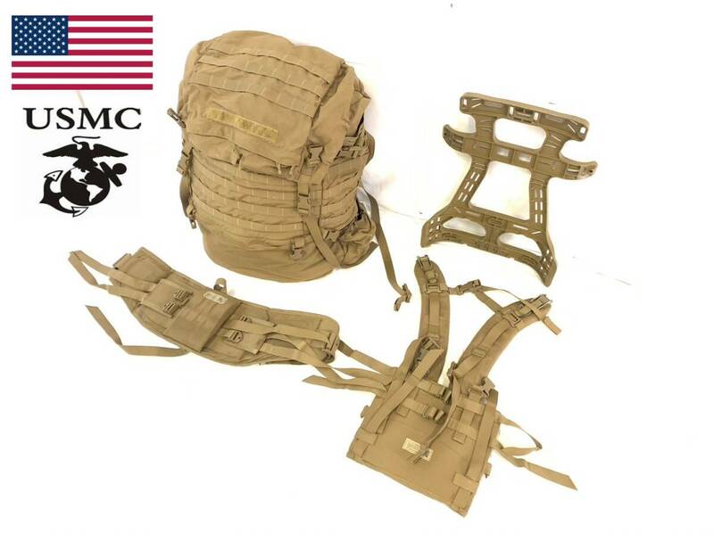 米軍放出品 USMC PACK セット メインバッグ フレーム ヒップベルト ショルダーハーネス リュックサック ミリタリー ILBE(140)XD26HK#24