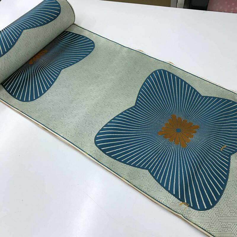 【新品 訳あり】反物 1本 織物 紋 緞子 どんす 布団地 ヤグジ 約36cm×25m 日本製 ハンドメイドに