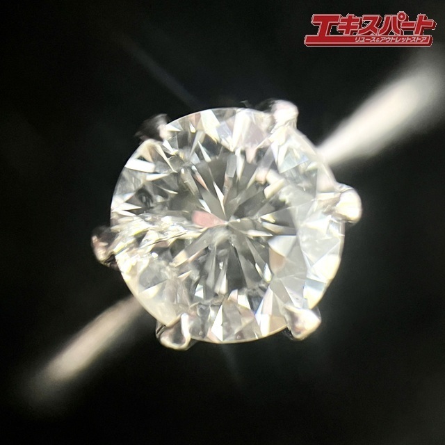 天然ダイヤモンド 大粒 指輪 リング 1.08ct Pt850 重量3.69g 12.5号 ミスマ店