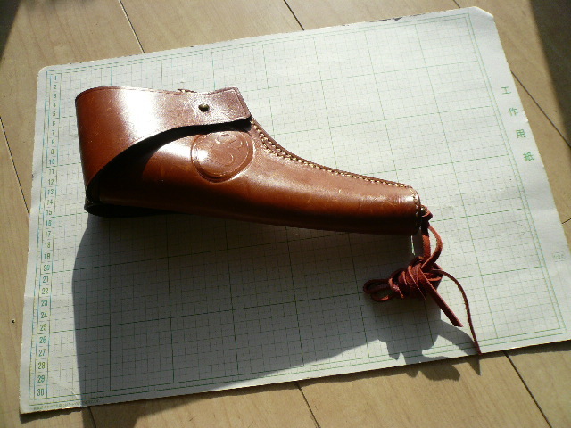 即決有 珍品 左利用 S&W M10 ビクトリーモデルリボルバーホルスター 本革レザー ブラウン US刻印 送料600円