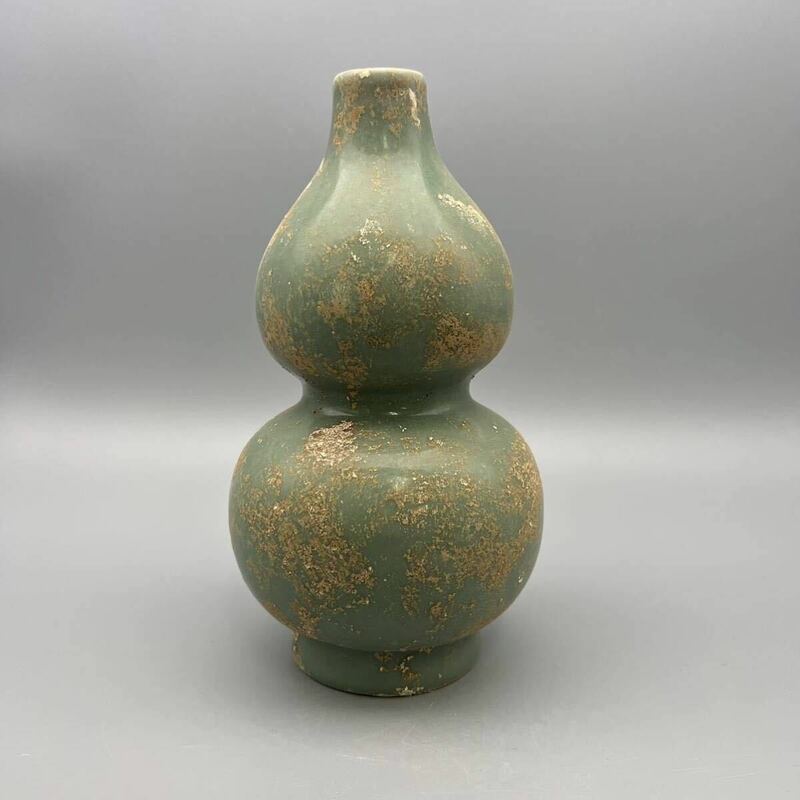 中国古美術 宋代 青磁 花瓶 龍泉窯 徳利 時代物 藏出