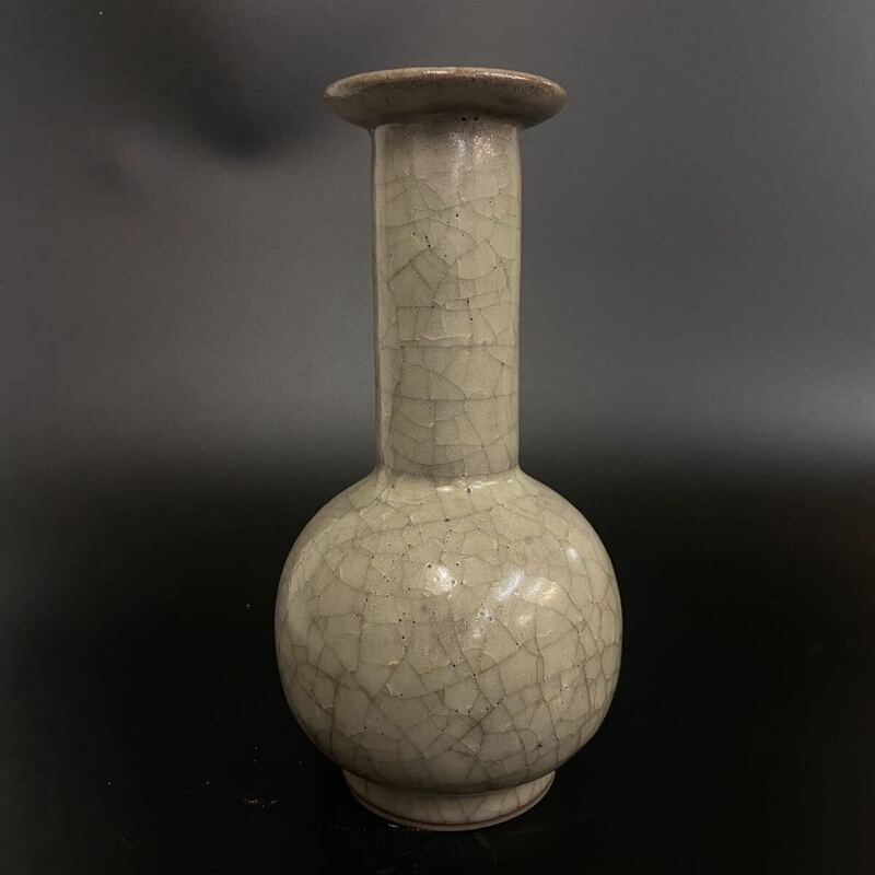 中国 宋 古玩 磁器 花瓶 龍泉窯 官窯 骨董品 中国美術 高さ22cm
