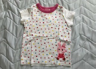 ミキハウス★半袖Ｔシャツ★80★キャビットちゃん★ドット柄★ホットビ。