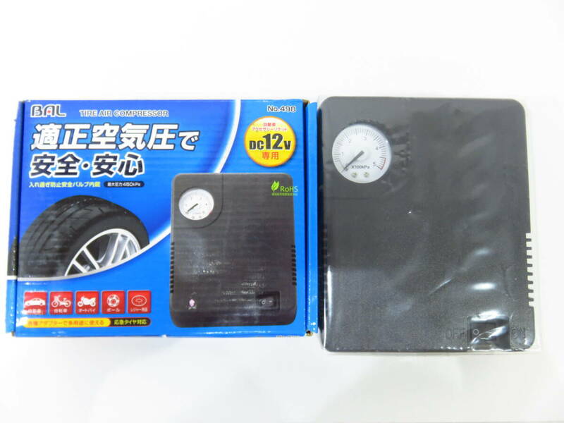 s3296k [送料950円]【未使用】 大橋産業 BAL タイヤエアーコンプレッサー No.498 [098-000100]