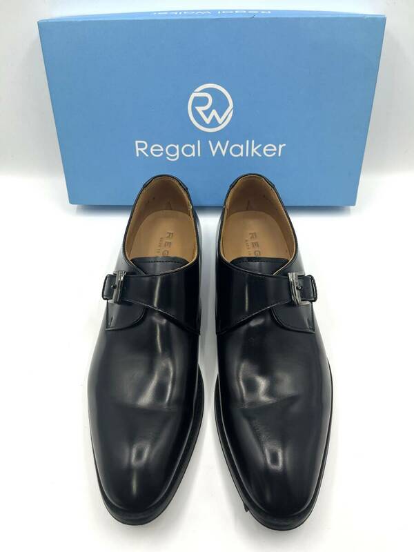 【中古美品】REGAL　リーガル　103W AH　リーガルウォーカー モンクストラップ　ローファー　革靴　メンズ　25cm　プレーントゥ