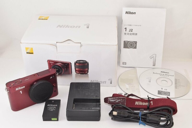 ★美品★ Nikon ニコン 1 J2 ボディ レッド ミラーレス一眼カメラ 2404063