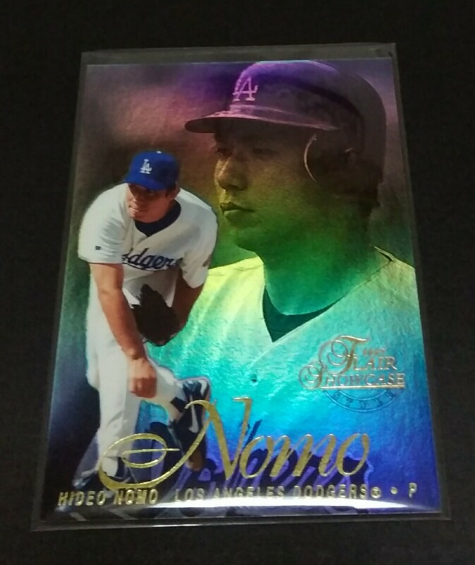 MLB 1997年FLAIR SHOWCASE 野茂英雄(ドジャース)SECTION 1 ROW 2 SEAT 16。HIDEO NOMO