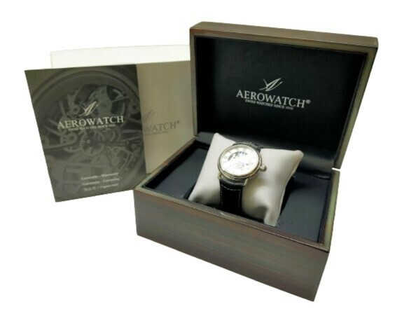 美品 AEROWATCH アエロウォッチ シースルーバック 両面スケルトン 自動巻き 腕時計