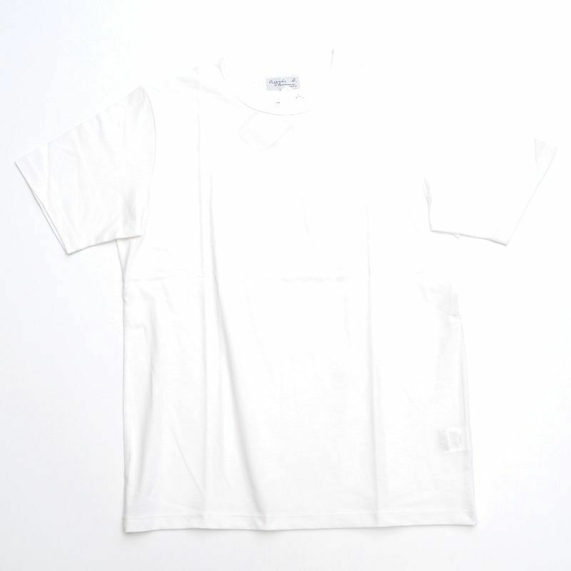 D05139 新品 agnes b. homme/Tシャツ 【サイズ：2】 ホワイト 無地 日本製 アニエスベーオム 