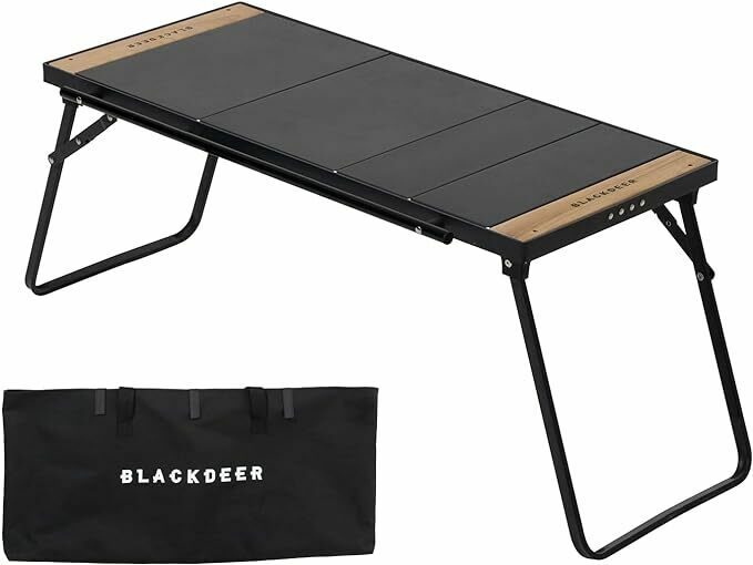 BLACKDEER 折りたたみIGTテーブル アルミニウム コンパクト 軽量 両側伸縮可能 パネル4枚付き キャンプバーベキュー/ハイキング/ピクニック