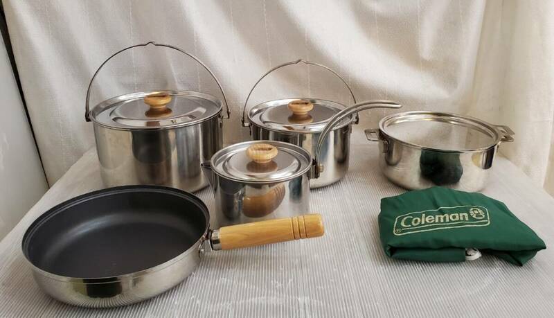 コールマン Coleman クッカー 鍋 フライパン 5点セット 収納袋付き アウトドア 調理器具