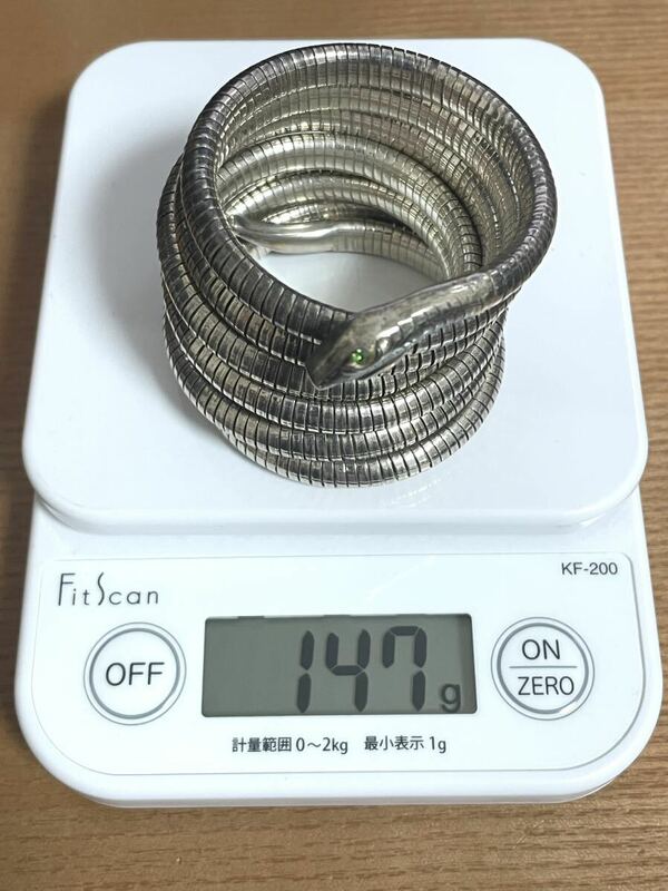 925刻印 SILVER 銀 銀製品 ヘビ Snake 蛇 約147g