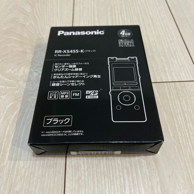 【未使用】Panasonic ICレコーダー RR-XS455-K パナソニック ボイスレコーダー 