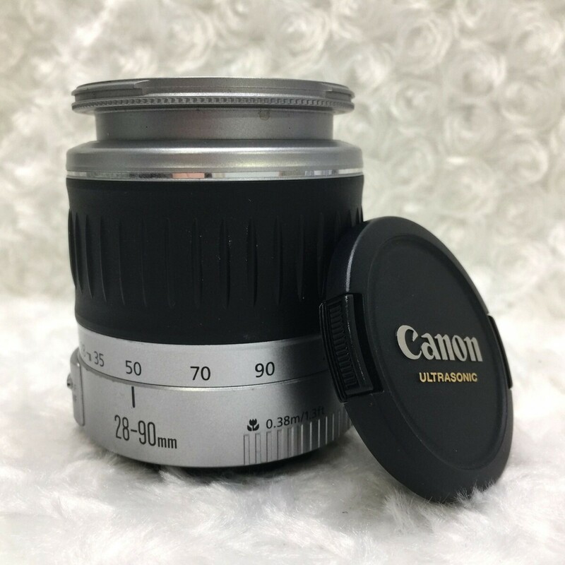 Canon ZOOM LENS EF28-90mm f4-5.6 II USM 色：シルバー EFマウント 標準ズームレンズ マイクロUSMII レンズキャップ付 現状品 ／ 05-01050