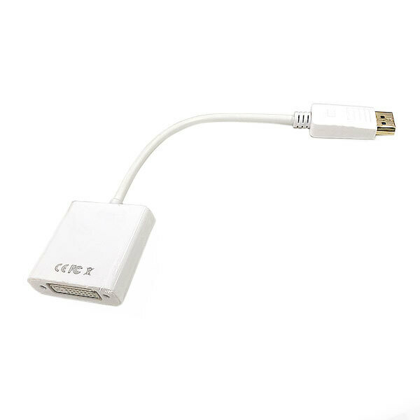 【E0022】DisplayPort を DVI-I (29ピン) に変換　DVIコンバーター DP→DVI変換ケーブル　DVI-D にも対応