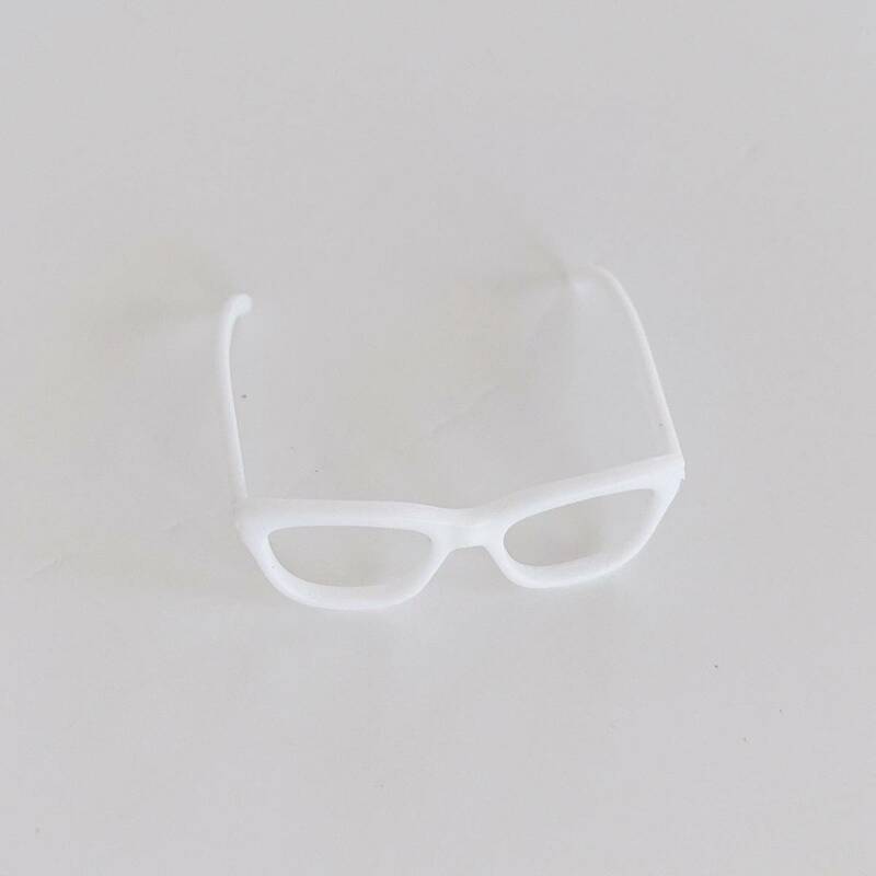 Licca リカちゃん、1/6ドール用 サングラス/眼鏡/めがね （白｜スクエア）