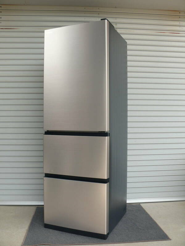 日立 3ドア ノンフロン冷凍冷蔵庫 R-V38SV(N/ライトゴールド色 ）375L（冷蔵300L/冷凍75L）2023年製 サッと急冷却 うるおいチルド