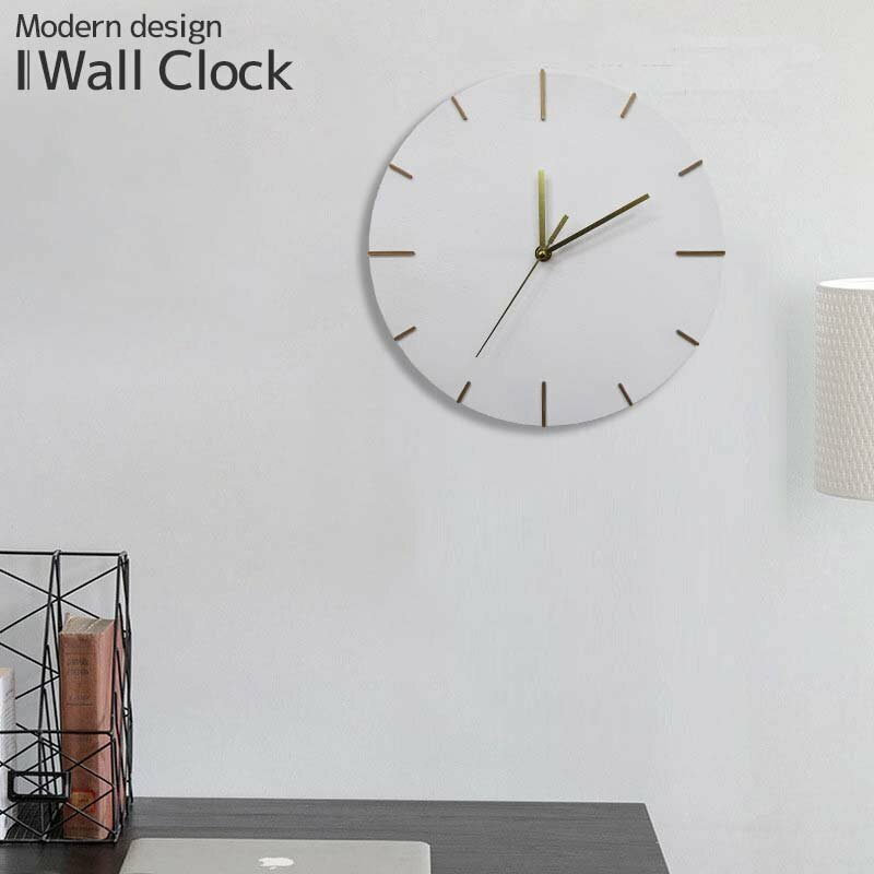 壁掛け時計 北欧 おしゃれ ウォールクロック 掛け時計 木製 セメント吹付け アナログ時計 インテリア カフェ 店舗 高級 29.5cm BT-151WH
