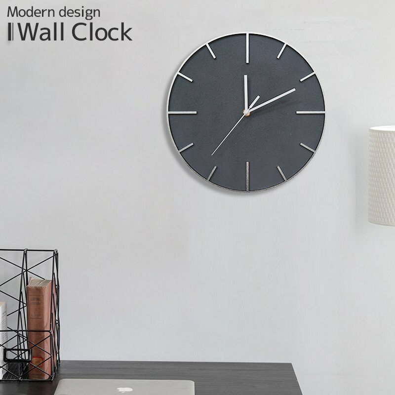 壁掛け時計 北欧 おしゃれ ウォールクロック 掛け時計 木製 セメント吹付け アナログ時計 インテリア カフェ 店舗 高級 29.5cm BT-150GL