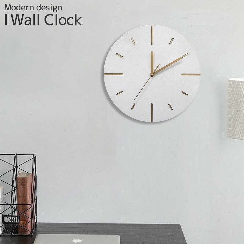 壁掛け時計 北欧 おしゃれ ウォールクロック 掛け時計 木製 セメント吹付け アナログ時計 インテリア カフェ 店舗 高級 29.5cm BT-117WH