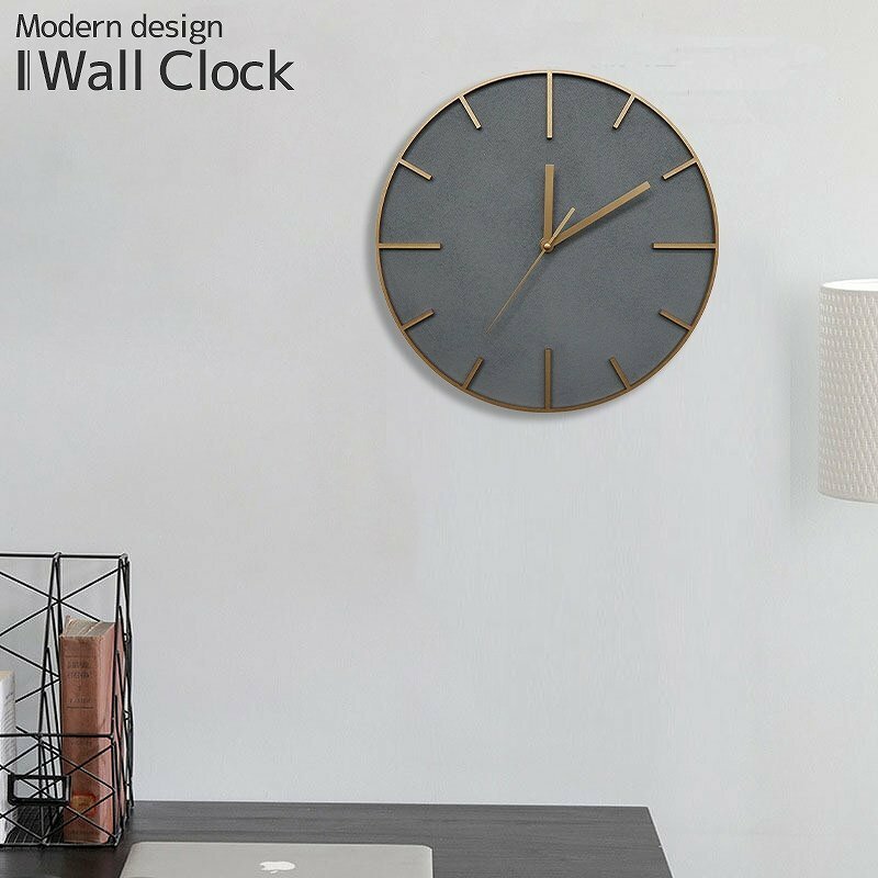 壁掛け時計 北欧 おしゃれ ウォールクロック 掛け時計 木製 セメント吹付け アナログ時計 インテリア カフェ 店舗 高級 29.5cm BT-118GY