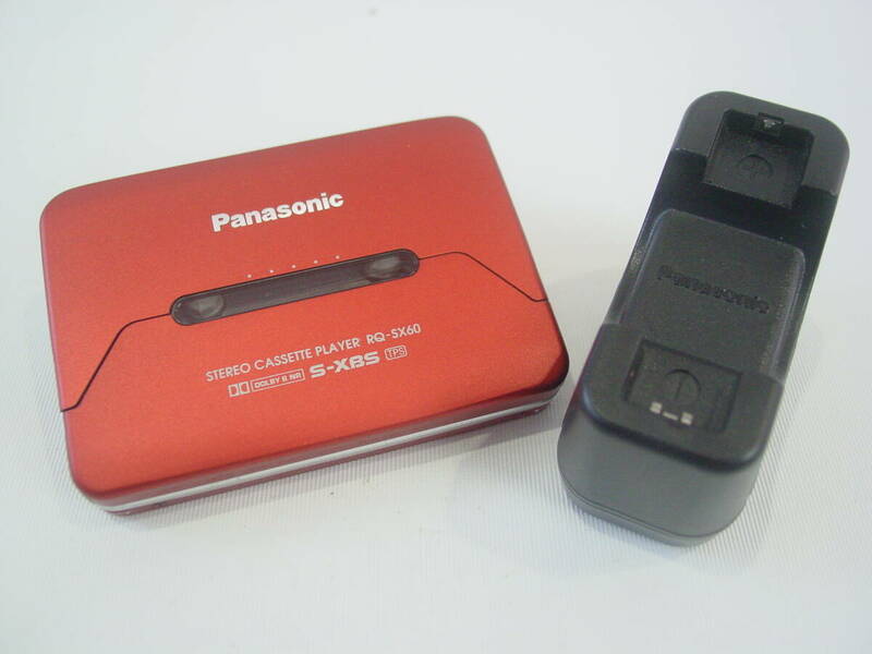 ★美品 Panasonic パナソニック RQ-SX60 ステレオカセットプレーヤー S-XBS 充電器付 ジャンク