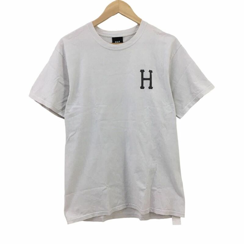 NC219 HUF ハフ 半袖 Tシャツ ティシャツ トップス カットソー メンズ M ホワイト 白 コットン 綿 100%
