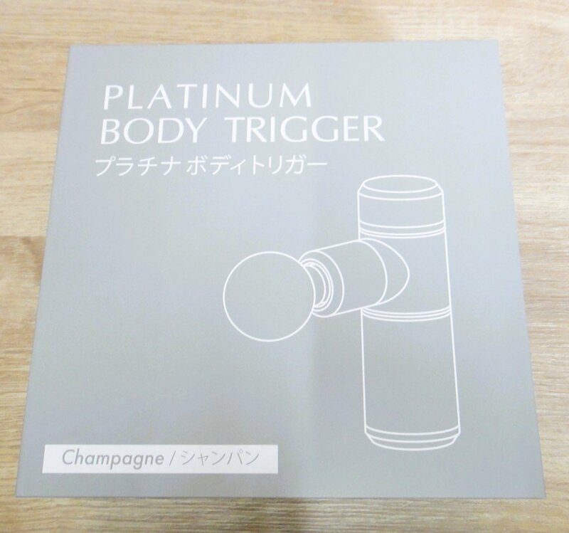 【中古】TKクリエイト株式会社 プラチナボディトリガー ハンディ マッサージ シャンパン