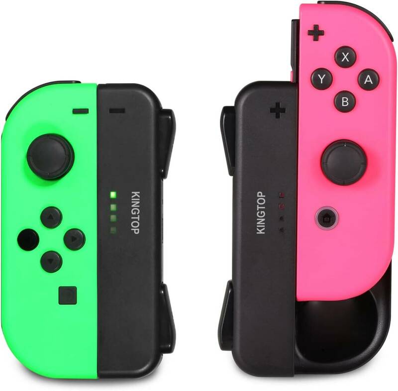 ジョイコン Joy-Con 充電グリップ Nintendo Switch用 プレイしながら充電可能 KINGTOP ニンテンドー 