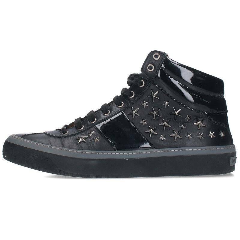 ジミーチュウ JIMMYCHOO サイズ:44 スタースタッズパテント切替スニーカー 中古 BS99