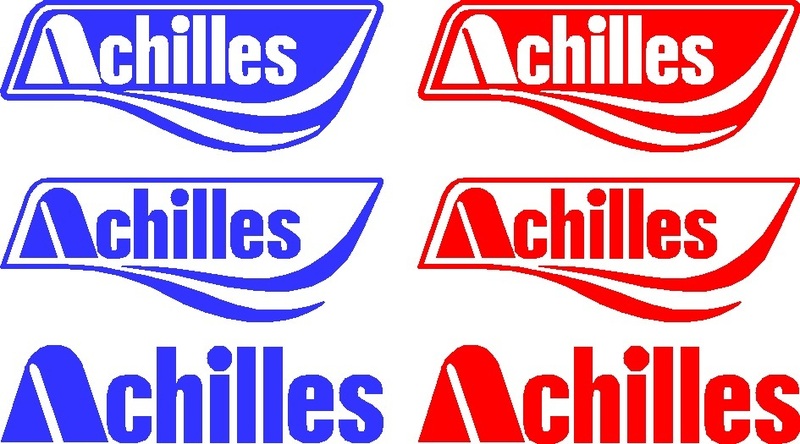 Achilles アキレス 横160ｍｍ　ステッカー　エンブレム　デカール　ハイグレード耐候６年 40色