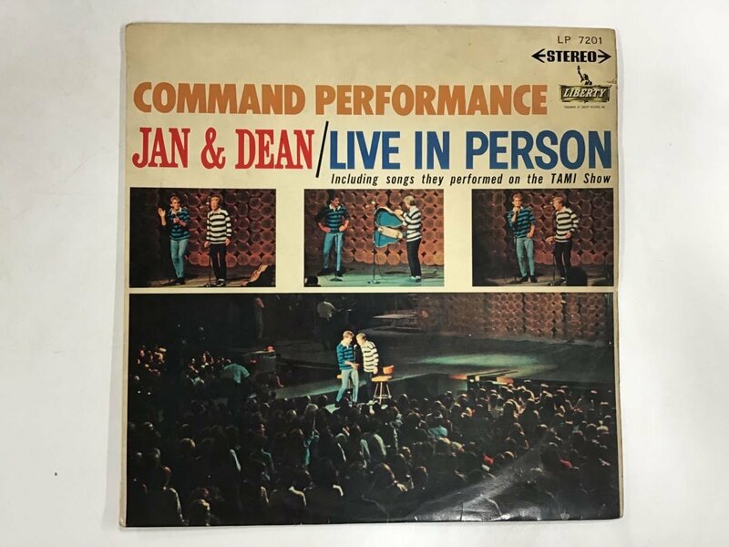 LP / JAN & DEAN / COMMAND PERFORMANCE/LIVE IN PERSON / 赤盤/プロモ/ペラジャケ [9252RR]