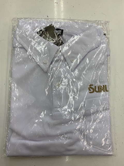 サンライン　DRY　ポロシャツ　ホワイト　サイズ(L)　半袖　新品