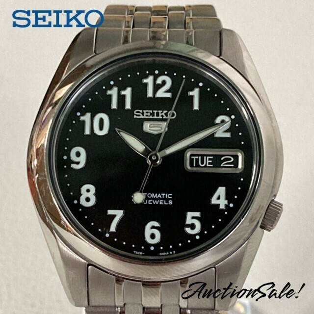 【可動品】 SEIKO セイコー ５ 7S26-01V0 腕時計 裏スケルトン 自動巻き