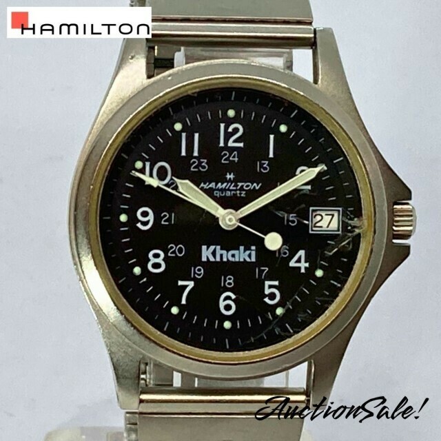 【不動品】HAMILTON ハミルトン khaki カーキキング デイド 腕時計 クォーツ 9931