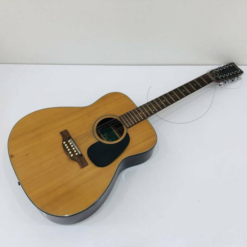 ●ヤマキ F115W アコースティックギター YAMAKI アコギ 弦楽器 12弦 FOLK GUITAR FOLEX 演奏 ハードケース付き 日本製 B937