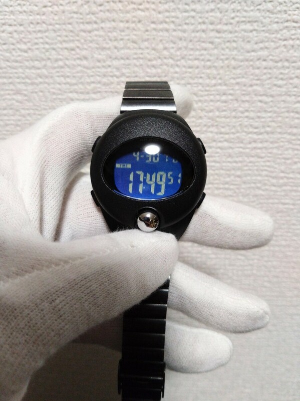 アルバスプーン　ブラック　黒　ブルー　青【美品 】SEIKO　ALBA　SPOON 　セイコー　腕時計　デジタル腕時計