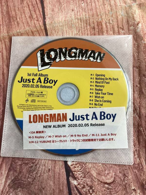 送料込み☆貴重なプロモ盤☆Just A Boy LONGMAN★最終値下げ　Promo Only