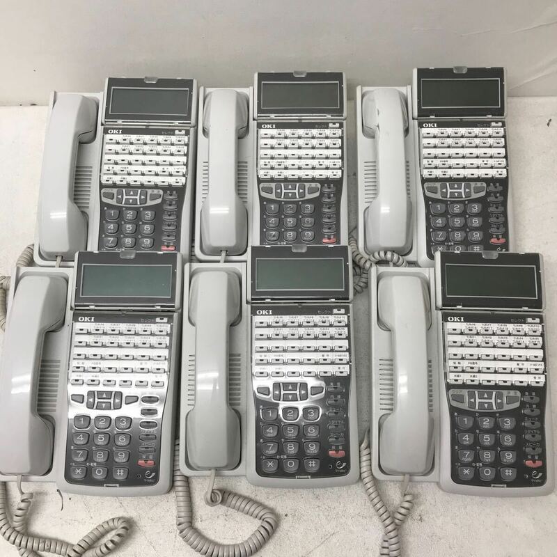 0417X OKI 電話機 DI2161 MKT/R-30DK 6点セット ビジネスフォン ビジネスホン 沖電気 多機能電話機 30ボタン 