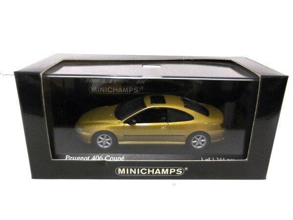 MINICHAMPS 1/43 Peugeot 406Coupe 1999 Jaune Vermeer Gold metallic プジョー ミニチャンプス/60サイズ