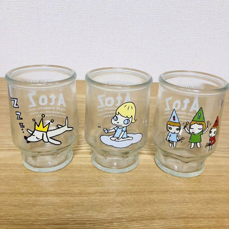【3個セット】奈良美智 YOSHITOMO NARA ＋ graf AtoZ Cup House ワンカップ グラス カップ 空瓶 まとめて