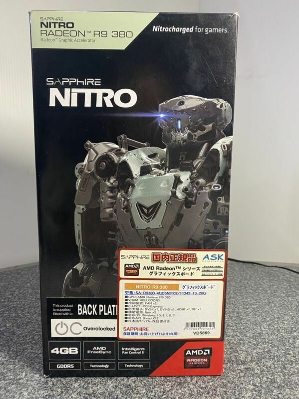 Sapphire NITRO Radeon R9 380 4G GDDR5 グラフィックボード　グラボ