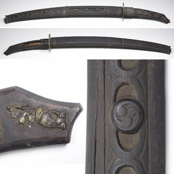 【TAKIYA】7178『 アイヌ刀拵 』 木彫 エムシ 儀式刀 刀装具 民藝 北海道 古美術 時代