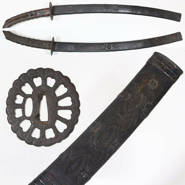【TAKIYA】7177『 アイヌ刀拵 』 木彫 エムシ 儀式刀 刀装具 民藝 北海道 古美術 時代