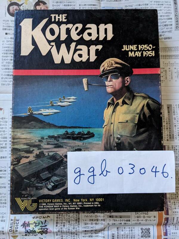 【WarGame】VG The Korean War 和訳なし、切断済、マップ裏面汚れあり