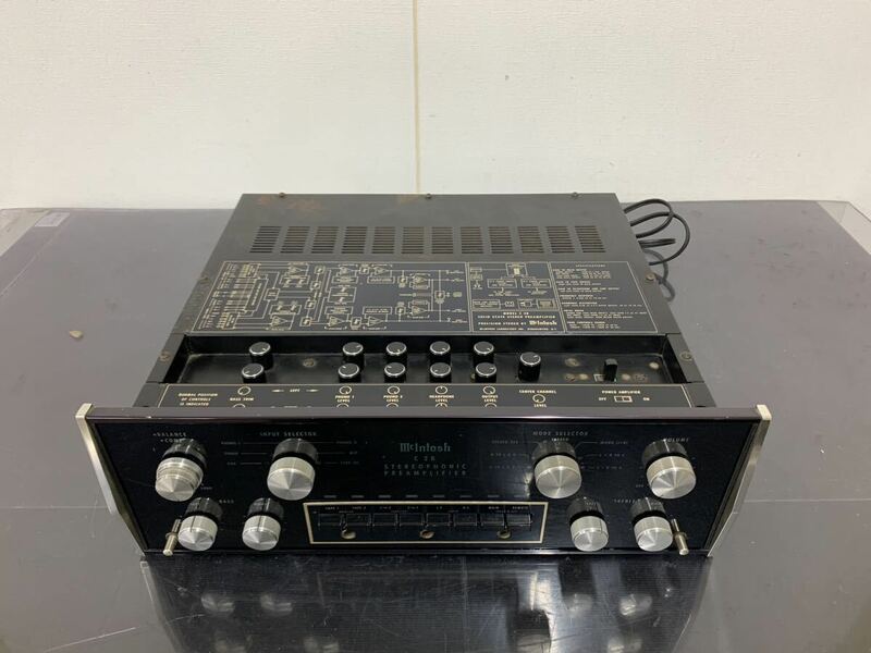 JL005.型番：C28 .0319.McIntosh.ステレオ プリメインアンプ .C 28.SOLID STATE STEREO PREAMPLIFIER.レア.希少.ジャンク