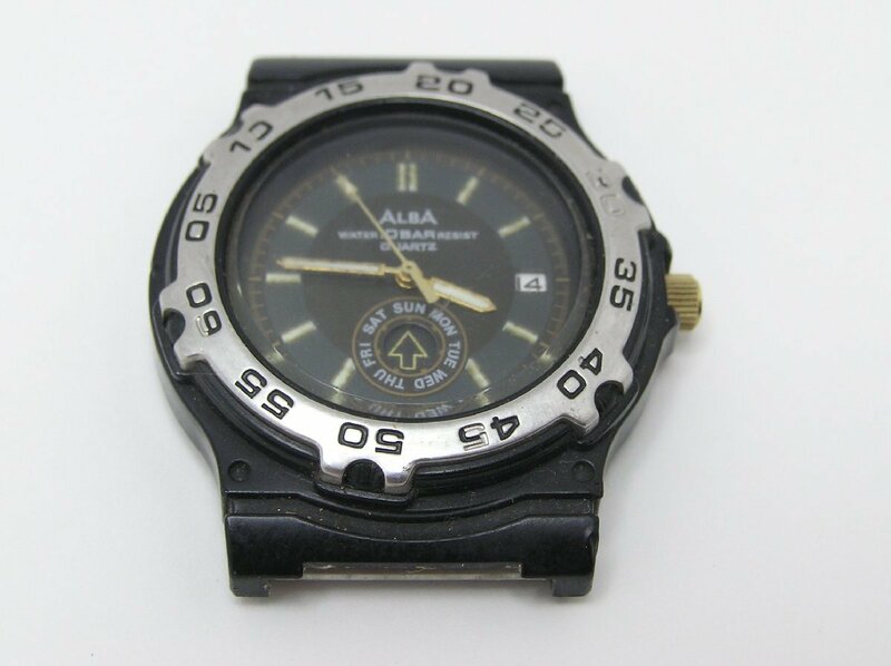 ★ハローカメラ★ 0308 SEIKO セイコー ALBA V533-6B10 メンズ 腕時計 ジャンク 要修理 デジタル 1円スタート